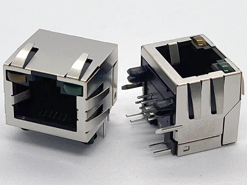 Compact LED Latch-Up RJ45 Jack for Switches | JCON