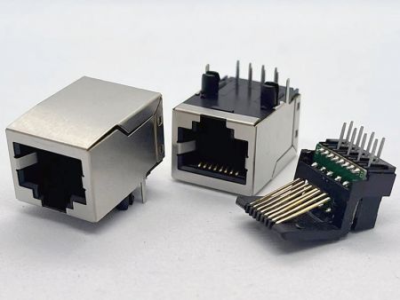 10 / 100 / 1000 Base Conector Modular Blindado con Transformador - 10 / 100 / 1000 Base Conector Modular Blindado con Transformador