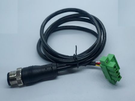 3P端子ブロックヘッダーからM12 4M Xコード L=1000MM - 3P-端子-ブロック-ヘッダー-から-M12-4M-X-コード-L=1000MM