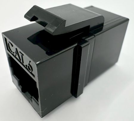 Cat6 RJ45 インラインカプラージャック シールドなし(側面ビュー)
