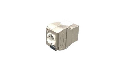 Conector Keystone Cat.6, totalmente apantallado sin herramientas (vista trasera)