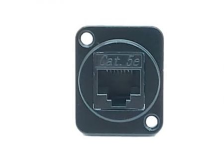 Conector Inline Coupler Cat 5e Não Blindado com Montagem em Painel - Inline-Coupler-Cat-5e-Unshielded-Connector-with-Panel-Mount