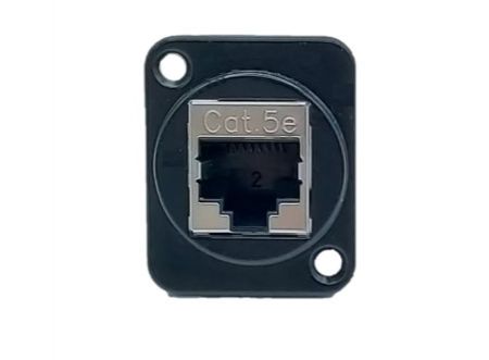 Acoplador en línea Cat 5e con conector de montaje en panel blindado - Inline-Coupler-Cat-5e-With-Shielded-Panel-Mount-Connector