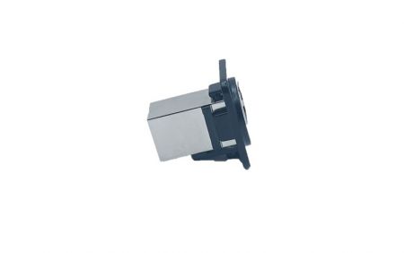 Coupleur en ligne Cat 6A avec connecteur monté sur panneau blindé (vue latérale)