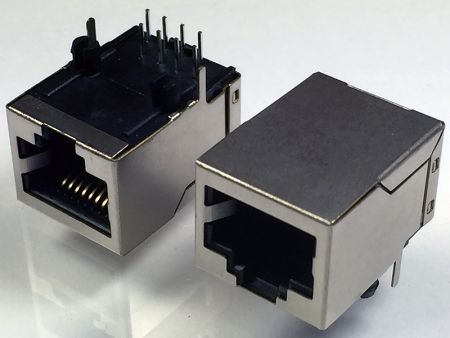 10 / 100ベースRJ45モジュラー8P8Cジャック シールドトランス - 10 / 100ベースRJ45モジュラー8P8Cジャック シールドトランス