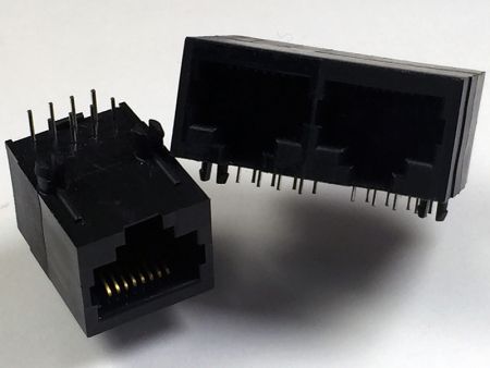 Connecteur RJ45 à double port avec verrou - Connecteur RJ45 à double port avec verrou