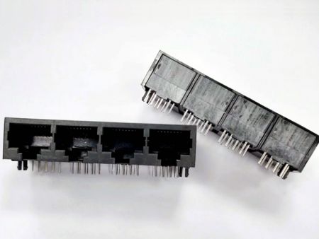 Conector de placa de circuito impreso de cuatro puertos de entrada lateral - Conector de placa de circuito impreso de cuatro puertos de entrada lateral