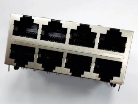 Connecteur RJ45 à entrée latérale 2 x 4 - Connecteur RJ45 à entrée latérale 2 x 4