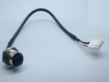 JST 2.0*4P TO M12 4F Xコード L=250mm - JST-2.0X4P-TO-M12-4F-Xコード-L=250mm