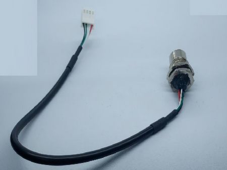 JST 2.0*4P VERS M12 4F X Code L=250mm (Vue arrière)