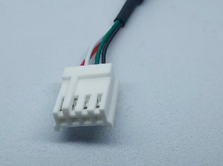 JST 2.0*4P VERS M12 4F X Code L=250mm (Vue de gauche)