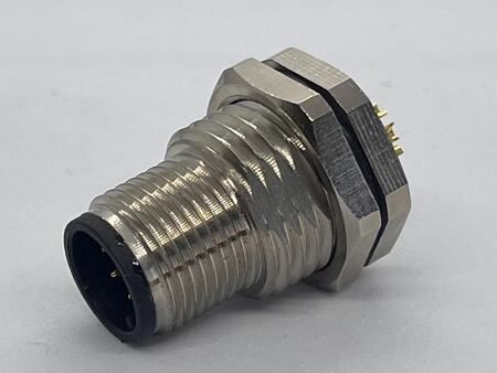 M12 男性背面マウントソケット 4 コア - M12-Male-Back-Mount-Socket-4-core