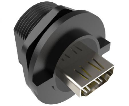 M25 Thread Waterproof HDMI Coupler with Cap