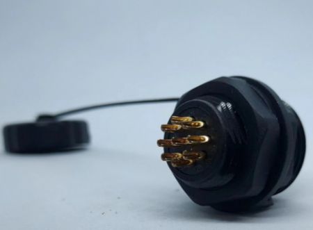 Connecteur femelle plastique étanche à déconnexion rapide à broche mâle M16 9