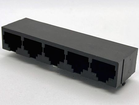サイドエントリー5ポートPCBジャックコネクタ - サイドエントリー5ポートPCBジャックコネクタ