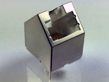 45 Degree Angle RJ45 Connector / Jack Metal Shielded