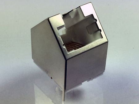45度角RJ45コネクタ / ジャックメタルシールド付き - RJ45 45度ジャック RJ45コネクタ