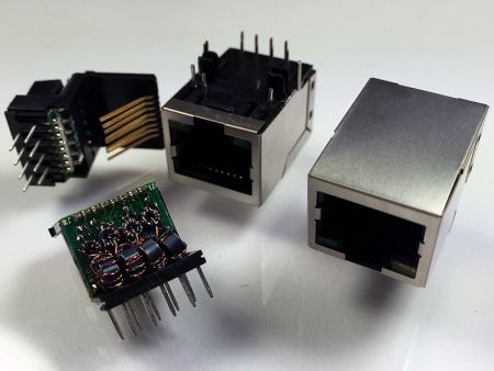 RJ45-Steckverbinder mit Transformator - RJ45-Transformator-Steckverbinder Magnetische PCB-BUCHSE J007S-L