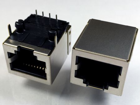 Connecteur de carte PCB à entrée latérale RJ45 à haute efficacité - Connecteur de carte PCB à entrée latérale RJ45 à haute efficacité