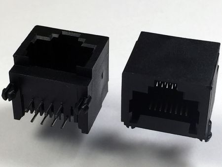 Compact Latch Up RJ45 Connector for Networking Hardware - Compact Latch Up RJ45 Connector for Networking Hardware