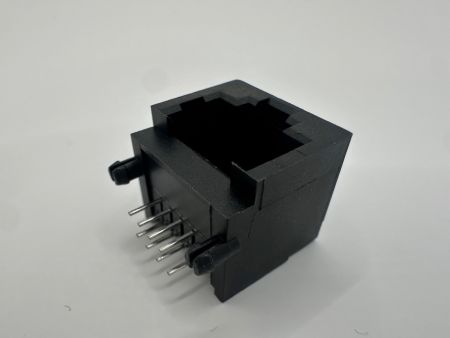 Compact Latch Up RJ45 Connector for Networking Hardware(Side view)