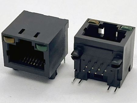 Conector RJ45 compacto con LED para integración en medidores inteligentes - Conector RJ45 compacto con LED para integración en medidores inteligentes