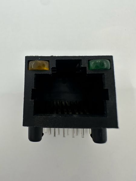 LED-fähiger kompakter RJ45-Anschluss für die Integration von Smart Metern (Vorderansicht)