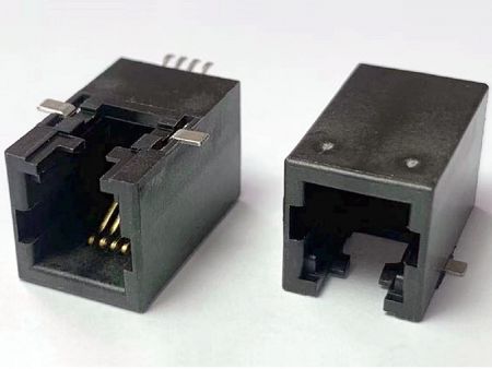 サイドエントリーRJ9 ロープロファイルジャック SMT - サイドエントリーRJ9 ロープロファイルジャック SMT