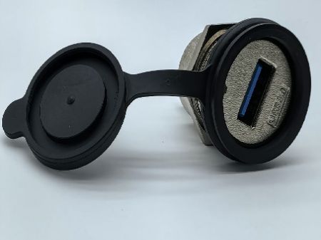 Conector hembra a hembra USB 3.0 metálico a prueba de agua tipo bloqueo trasero M22 - Conector-hembra-a-hembra-USB-3.0-metálico-a-prueba-de-agua-tipo-bloqueo-trasero-M22