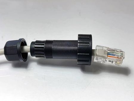 Kit lateral de cable impermeable con rosca con conector y cable - Kit lateral de cable impermeable con bloqueo de tornillo con conector y cable