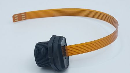 Thread Waterproof Nano Sim Male to Female Extension Flat FPC Cable Extender L=200mm(Side view)