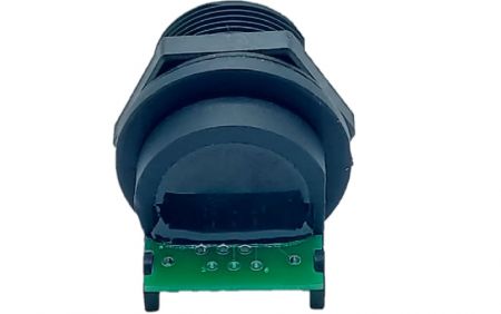 Gewindewasserdichter RJ12-Stecker zu 2x3 PCB-Löten (Rückansicht)