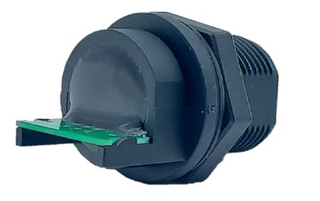 Gewindewasserdichter RJ12-Stecker zu 2x3 PCB-Löten (Rückansicht)