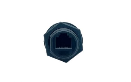Gewindewasserdichter RJ12-Stecker zu 2x3 PCB-Löten (Vorderansicht)