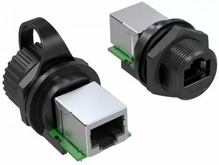 나사 방수 RJ48 커플러 소켓 - 방수 RJ48 커플러 소켓