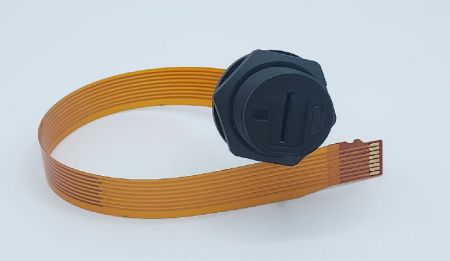 Thread Waterproof TF Card Male to Female Extension Flat FPC Cable Extender L=200mm(Side view)
