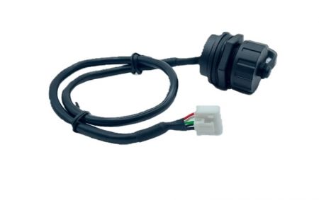 Connettore USB 3.0 impermeabile a filo con cavo L=350mm (Vista laterale)