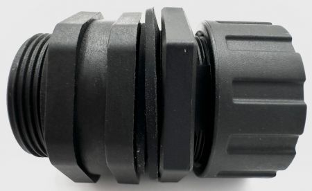 Acoplador RJ45 Cat5e a prueba de agua con tapa (vista lateral)