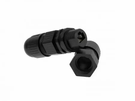 Prise de couplage RJ45 Cat6 étanche avec assemblage de câble - Waterproof-Cat6-RJ45-Coupler-with-Cable-Side-Assembly