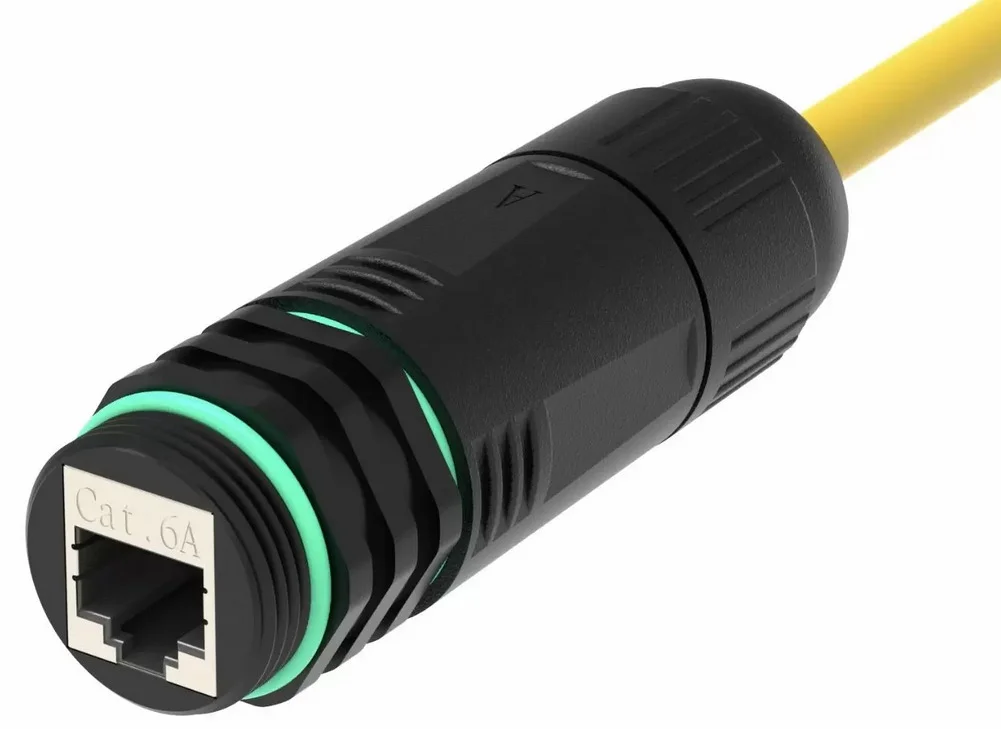 케이블 측 조립이 있는 방수 Cat6A RJ45 커플러