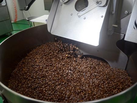 Mehr als 200 kg Kaffeebohnen geröstet.