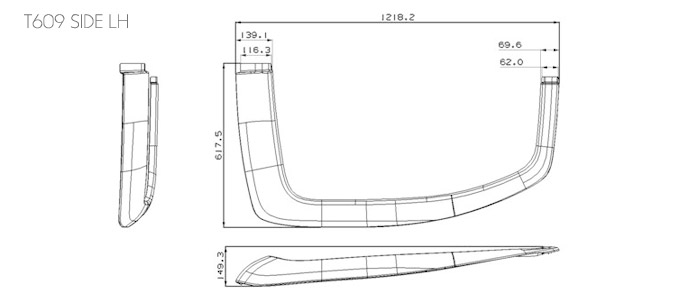T609 サイド LH の 2D デザイン