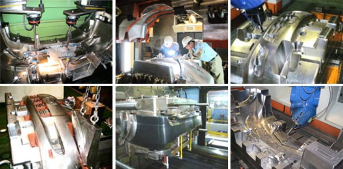 自動車部品のフライス加工と穴あけ - ABSプラスチックのクロムメッキ