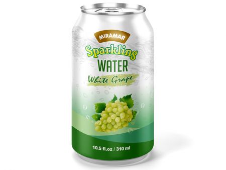 Bebida com gás aromatizada em lata - Bebida com gás aromatizada disponível para OEM-uva branca.