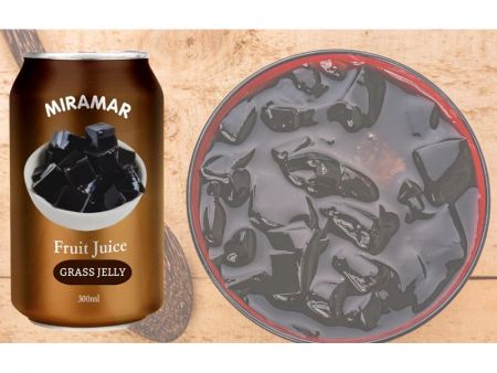 Canned Grass Jelly Drink - Grass Jelly Drink in canned without preservers.