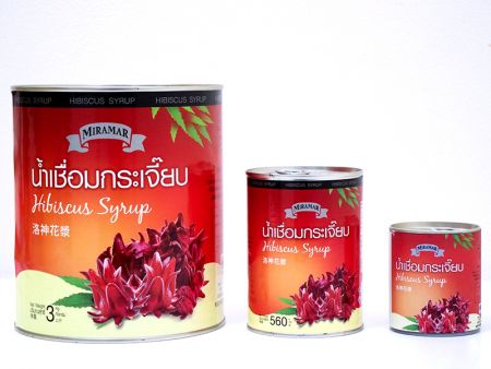 罐裝洛神花果漿 - Miramar洛神糖漿，包裝為鐵罐，560ML/罐。