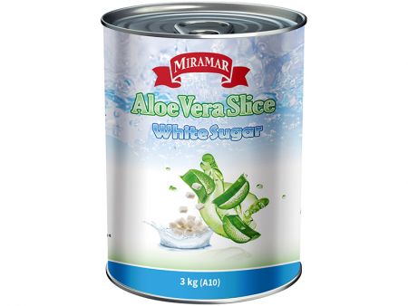 Canned Aloe Vera Dice in Syrup - First Canned Food Produces Aloe Vera Pulp in Canned.