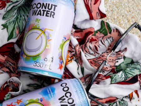100% ren kokosvatten på burk med privat etikett OEM. - Kokosvatten på burk.