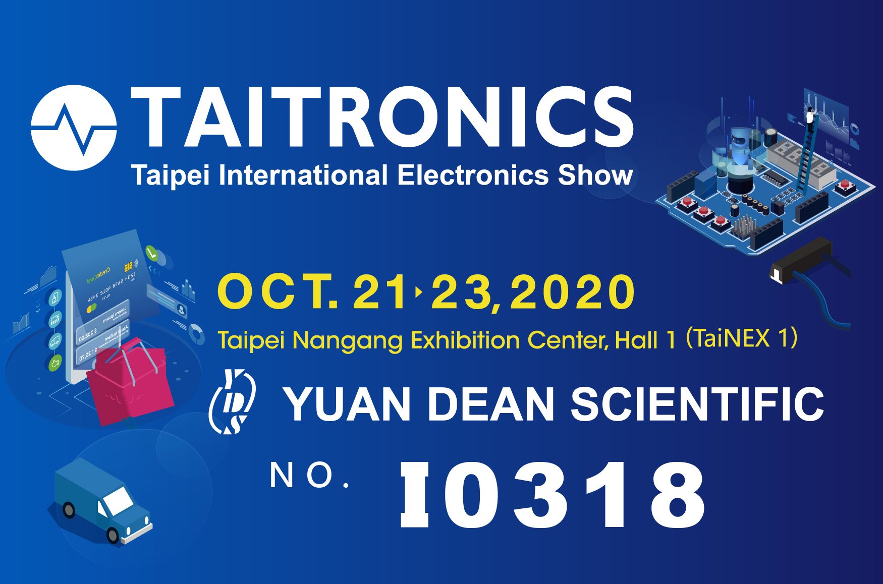 YDS ha partecipato alla TAITRONICS Taipei International Electronics Show del 2020