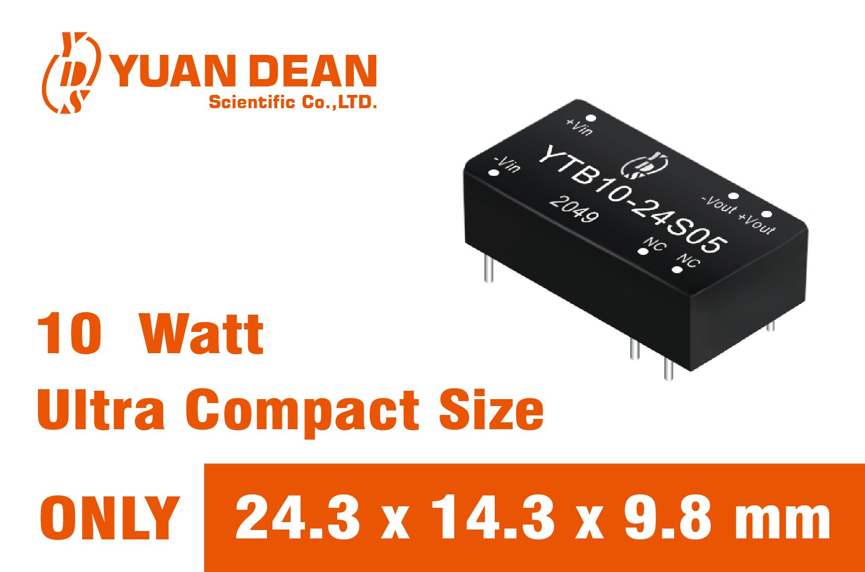 Latest ultra compact 10W DC-DC converter